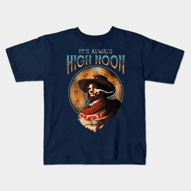 It's Always High Noon Kids T-Shirt by CreativeOutpouring